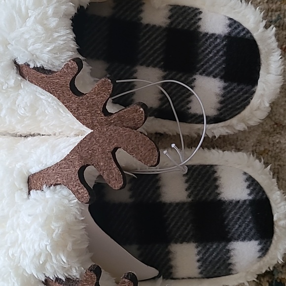JAMMIES FOR FAMILIES WOMEN'S "MAMA REINDEER " SLIPPERS SIZE XS 5/6 - Picture 4 of 9